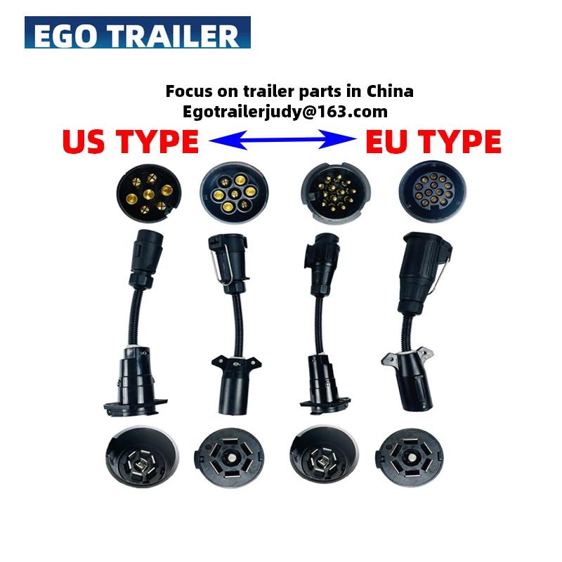 Адаптер вилки прицепа EgoTrailer 13-контактная розетка прицепа к 7-контактному штекеру лезвийного типа RV разъем вилка прицеп лодка грузовик запчасти для прицепа