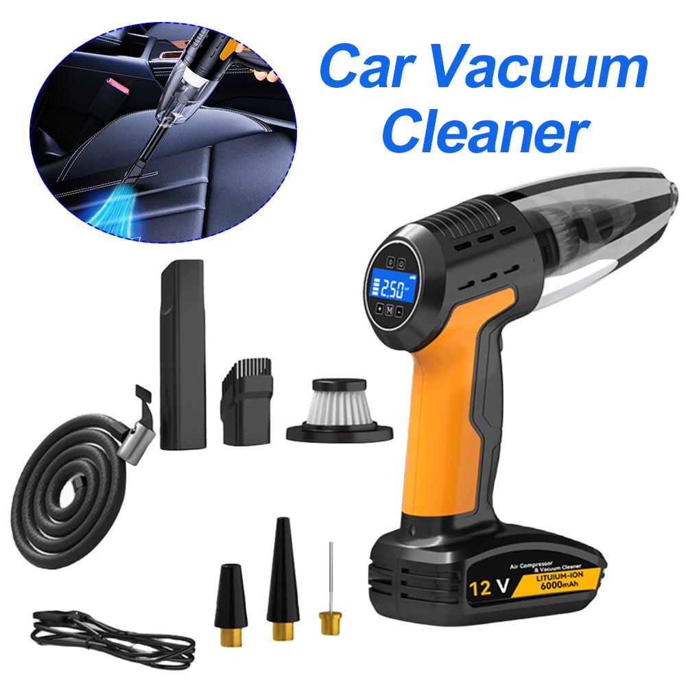 Автомобильный пылесос беспроводной нагнетатель шин светодиодный 9000 Па двухцелевой беспроводной ручной мини-воздуходувка воздуходувка для автомобиля