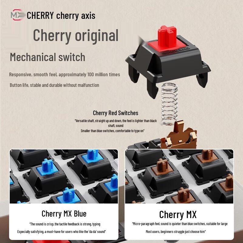 Qianxingzhe CR87 Cherry MX Tri-Mode Mechanical Gaming Keyboard