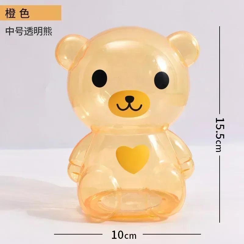 Креативный маленький медведь Копилка Прозрачная монета Бумага Деньги Сберегательная коробка Милый сейф Детский праздничный подарок Декор рабочего стола