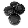 Wheel Center Caps, Outer Diameter 102mm, Inner Diameter 95mm, Set of 4, ABS Hub Caps, Black, Simple Design
