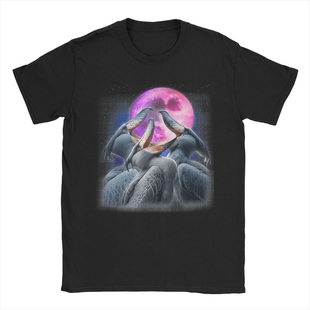 Oversized Tshirt Summer Majestic Shoebill Storks Portrait Leisure T Shirts Pure Cotton Tshirt For Unisexs Y2k Basic Loose Tees