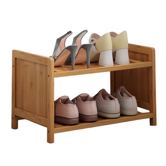 2-х уровневая небольшая полка для обуви, органайзер с гладкими краями без заусенцев, простая сборка, подставка для обуви в прихожую