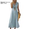A-Line Dress Elegent Beauty Lady Dress Single-breasted Large Hem Long Dress Solid Color