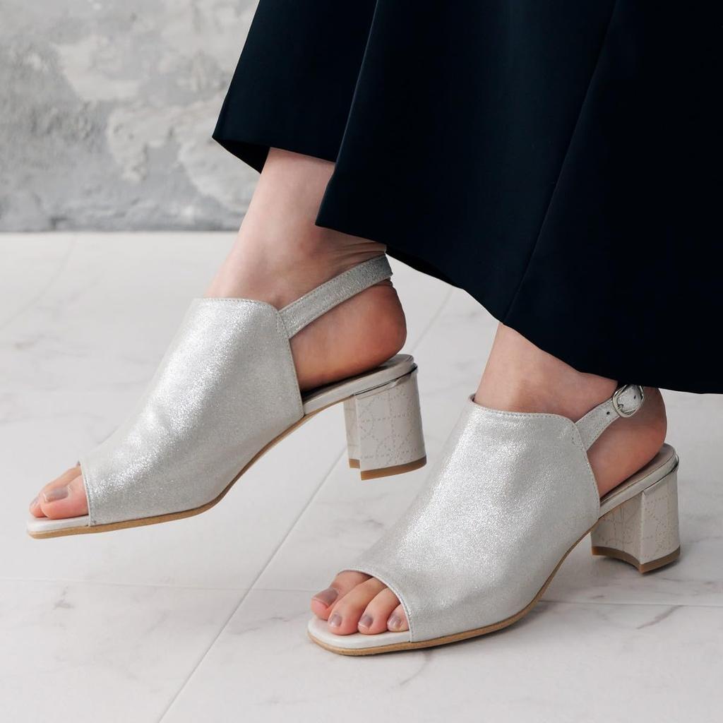 Сандалии Himiko на толстом каблуке, серебристые, 260/643203