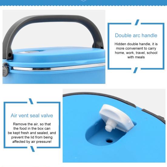 Изоляция из нержавеющей стали, термоконтейнер для ланча, портативный, легкоочищаемый контейнер для еды для пикника на открытом воздухе