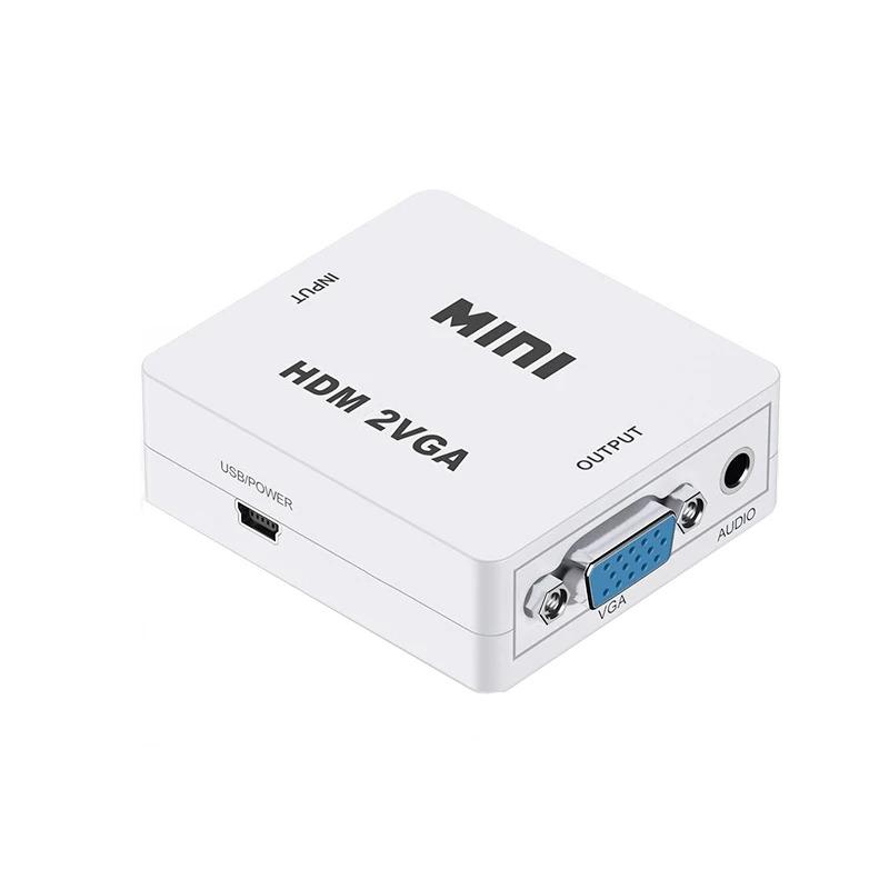 Конвертер HDMI в VGA 1080P со звуком Конвертер VGA в HDMI Адаптер HDMI для проектора DTV ТВ HDVD Ноутбука