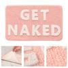 Pink and White Bathroom Rugs Get Naked Floor Carpet Funny Bath Mat  Tub Shower Bedroom