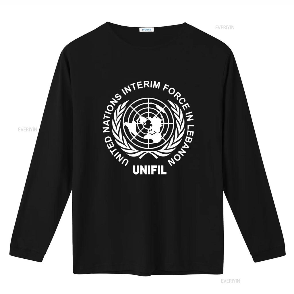 UNIFIL Временные силы ООН в Ливане Футболка с принтом «Права человека» Премиум-качество Уникальный дизайн винтажный Стиранная мягкая с графикой