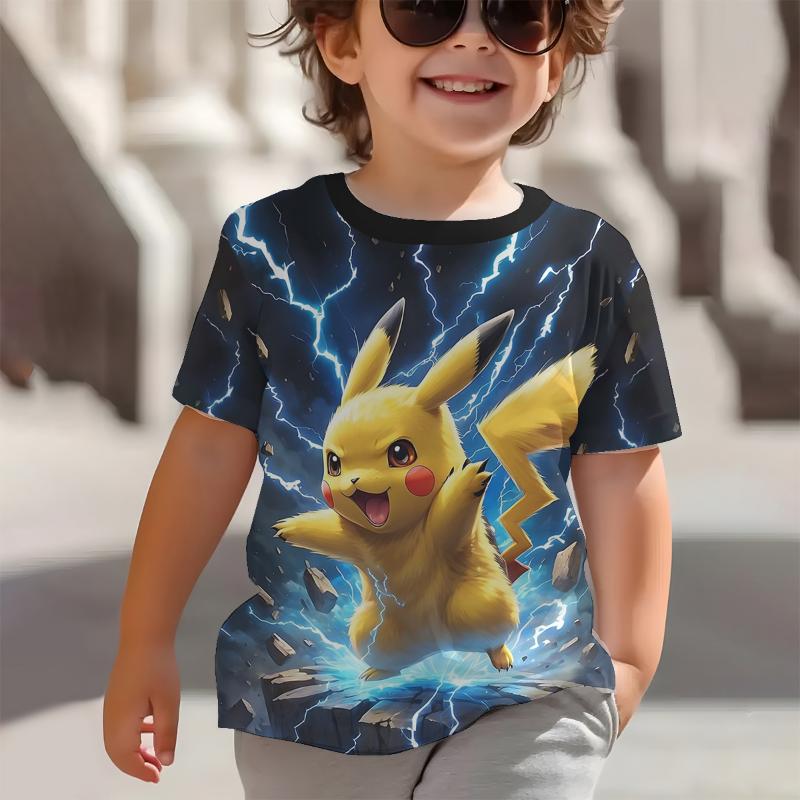 3D-принт милый Пикачу аниме покемоны детская одежда от 5 до 14 лет мужская верхняя одежда для детей мальчик девочка ребенок футболка топ