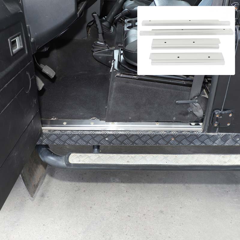 For Land Rover Defender 2004-2018 Stainless Steel Car Inner Sill Bar Pressing Guard Plate Auto Welcome Pedal Auto Parts