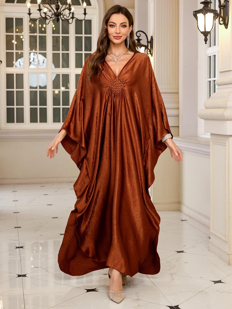 Luxuary Beach Cover Ups Golden Kaftans for Women Bust Hand Woven Maxi Dresses Summer Holiday Bathing Suits