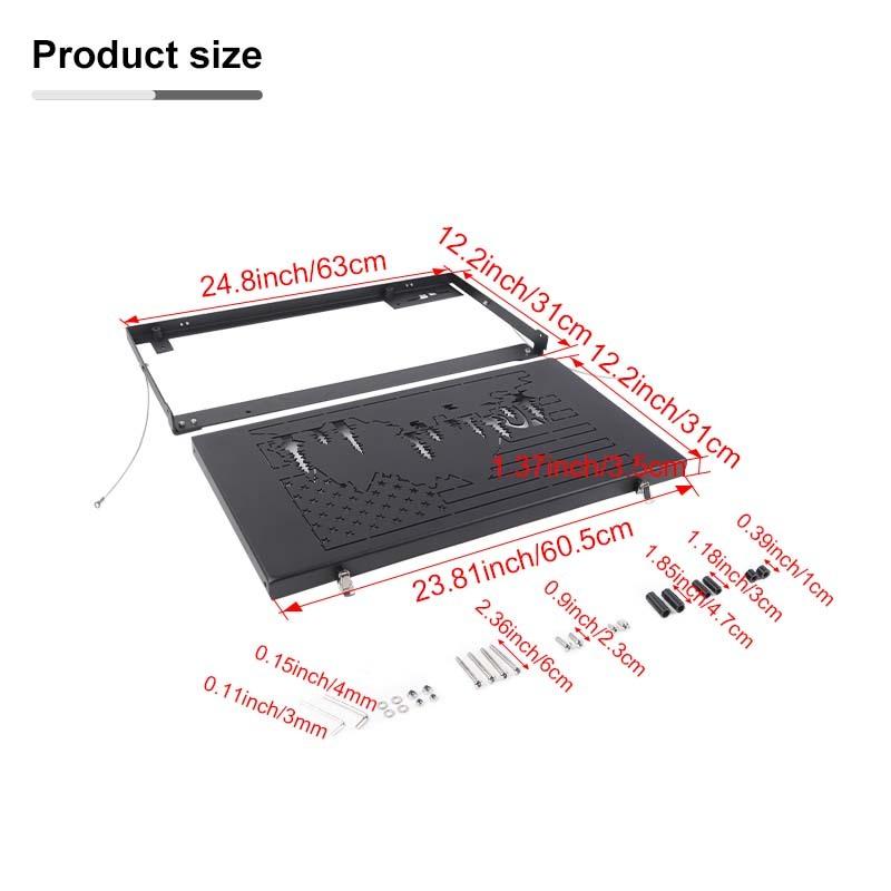 Автомобильная задняя дверь складного стола для хранения, кронштейн, полка для Jeep Wrangler JL 2018-2023, металлические автомобильные аксессуары
