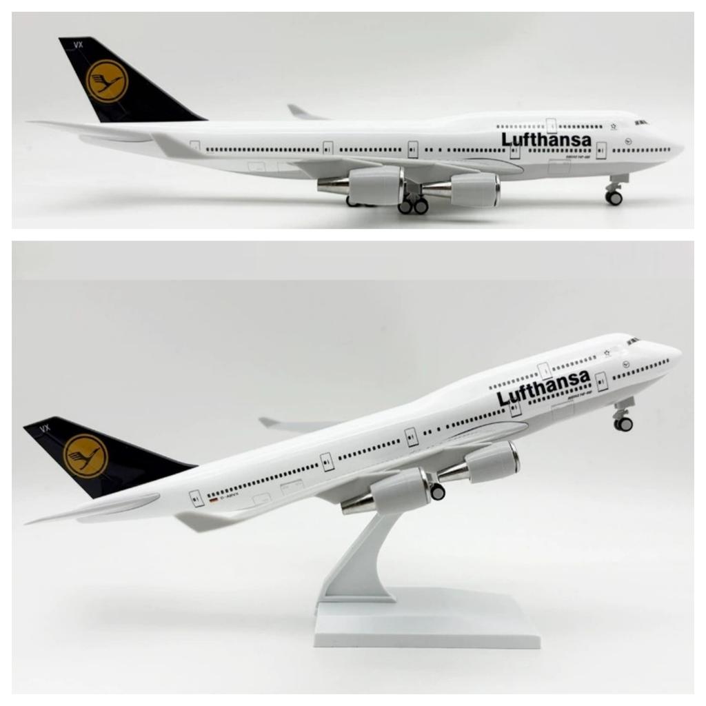 Сувенирная игрушка для мальчиков в масштабе 1/250, 30 см, B747 Авиалинии Lufthansa, смола, самолет, авиалайнер, модель для демонстрации, коллекция самолетов, подарок