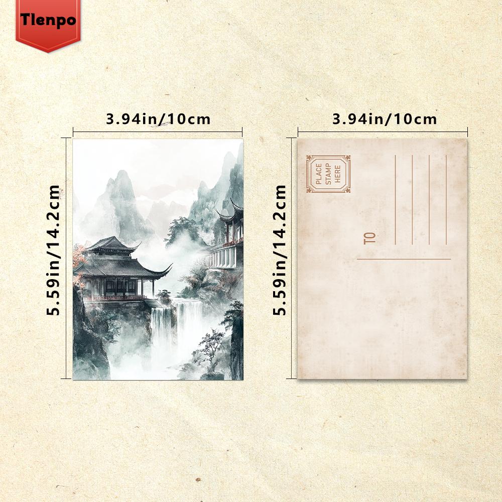 32 шт., пейзажные открытки в старинном стиле, наклейки на стену, почтовые карточки, поздравительные открытки, открытки для DIY, сувенирные открытки, декор