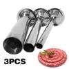 #10 Food Grinders Attachment Stainless Steel Sausage Stuffer Stuffing Tubes Funnels Meat Grinder