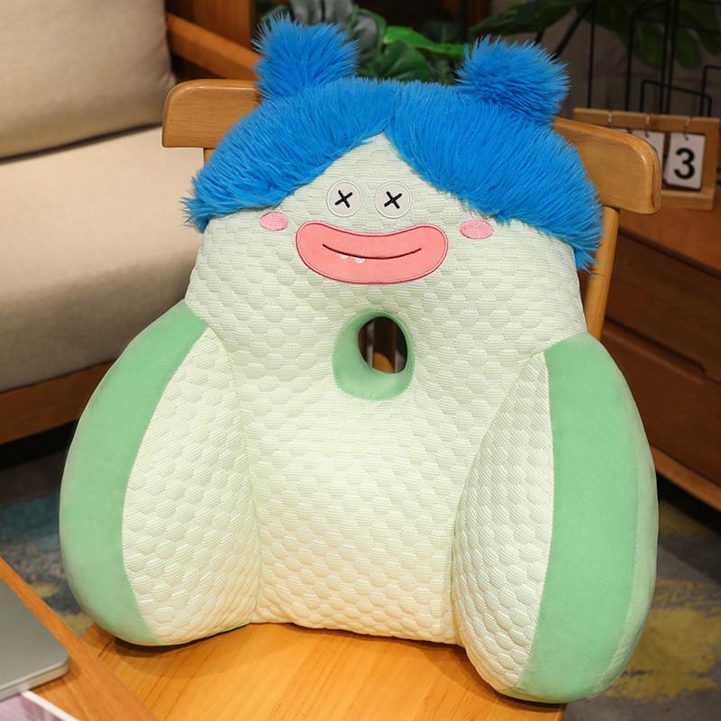 Ugly Dopamine Doll Cartoon Neck Rest With Breathable Short Plush For Lounge