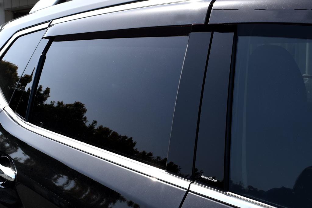 SecondStage Pillar Garnish for Nissan T32 and Late with Piano SHN0154BLK X-Trail (Early Models) Visor, Black,