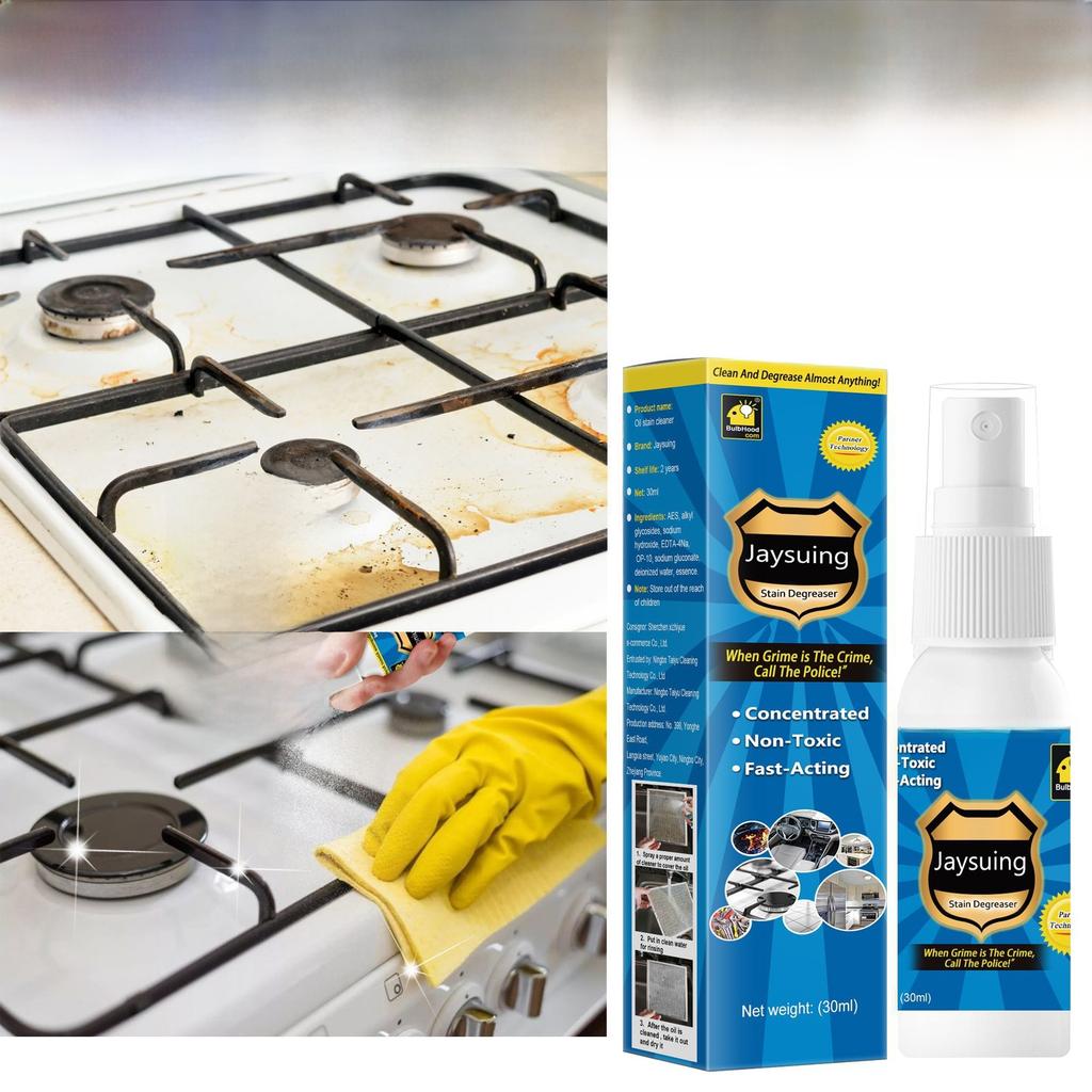 Kitchen Degreaser Spray Heavy Duty Oil Stain Remover Multi-Purpose Cleaning Solution for Home Kitchen 30ml/100ml