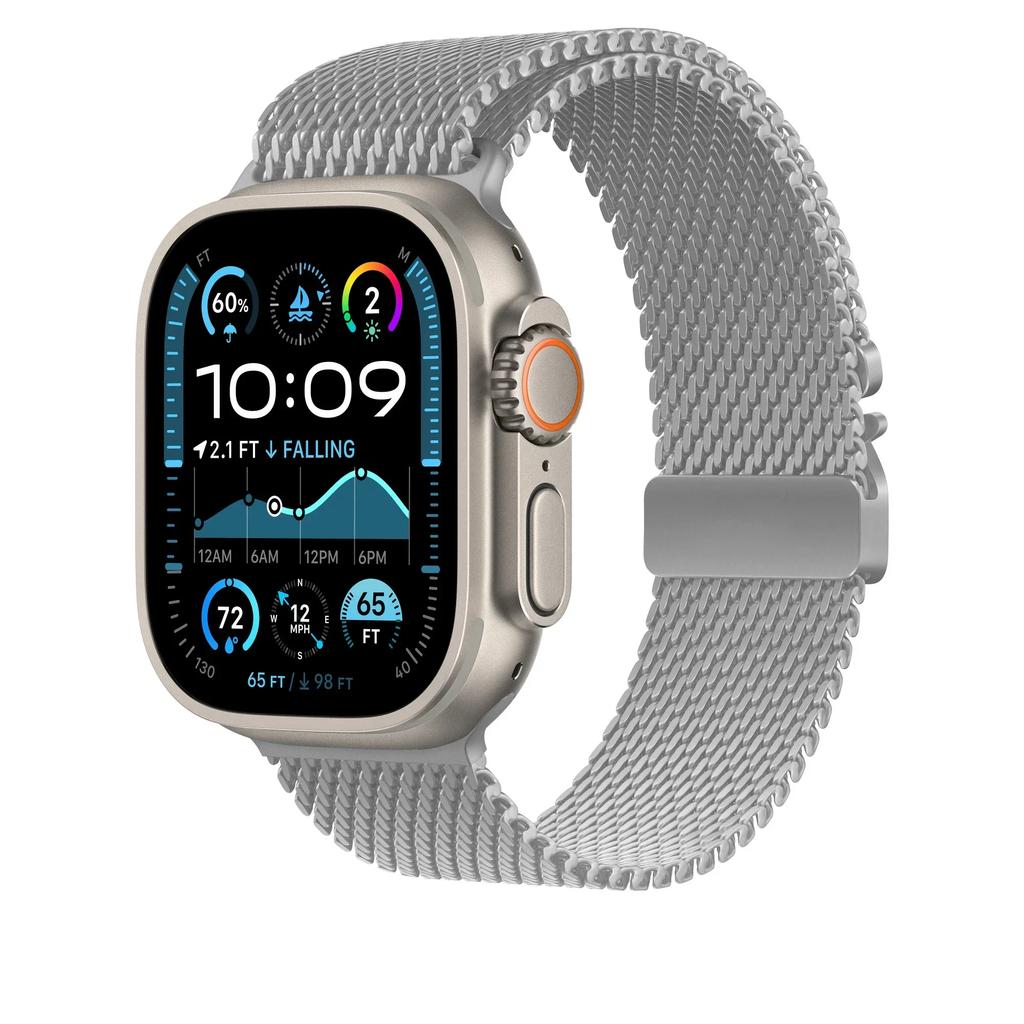 Milanese Loop Strap for Apple Watch Ultra 2 Band 49mm 45mm 46mm 44mm 42mm 41mm 40mm 38mm Bracelet iWatch Series 10 9 8 7 6 5 SE