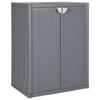 VidaXL Garden Storage Cabinet Grey 65x45x88 Cm PP Rattan 364062