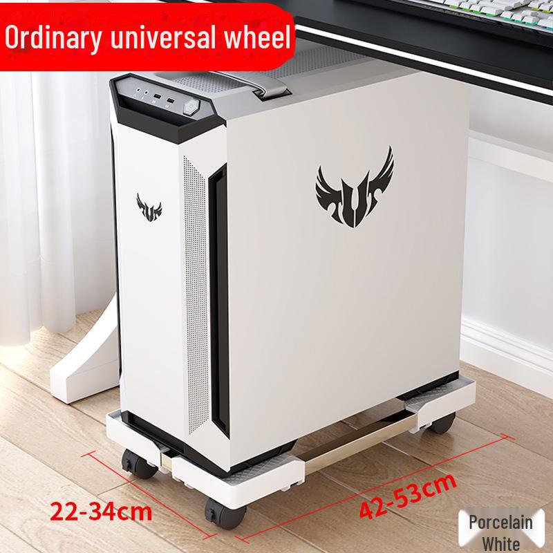 Регулируемая выдвижная подставка для компьютера с колесами и местом для хранения