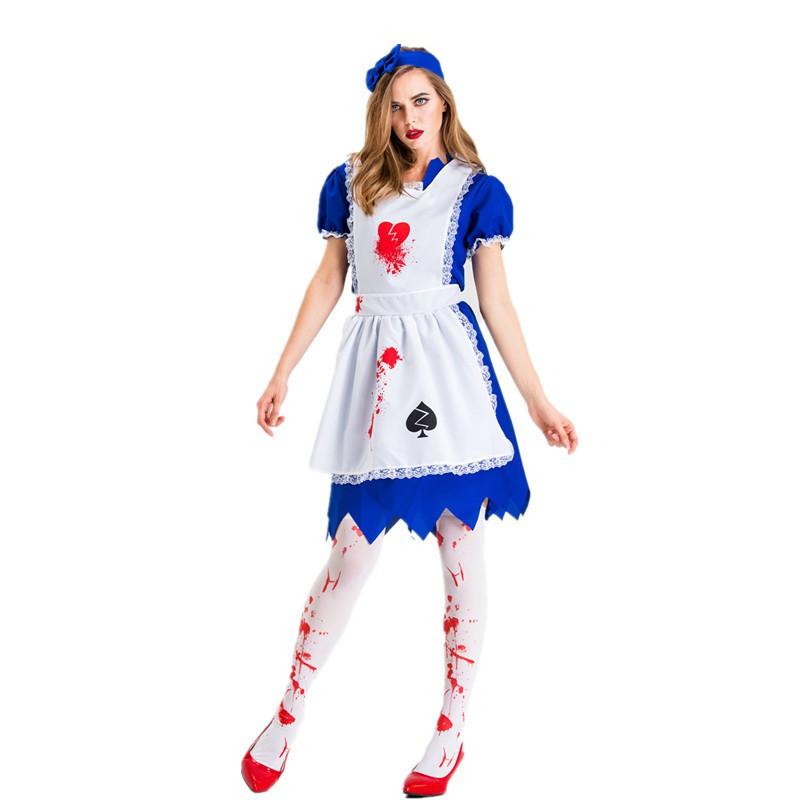 Halloween Zombie Nurse Costume Vampire Alice Maid Outfit Party Stage Performance