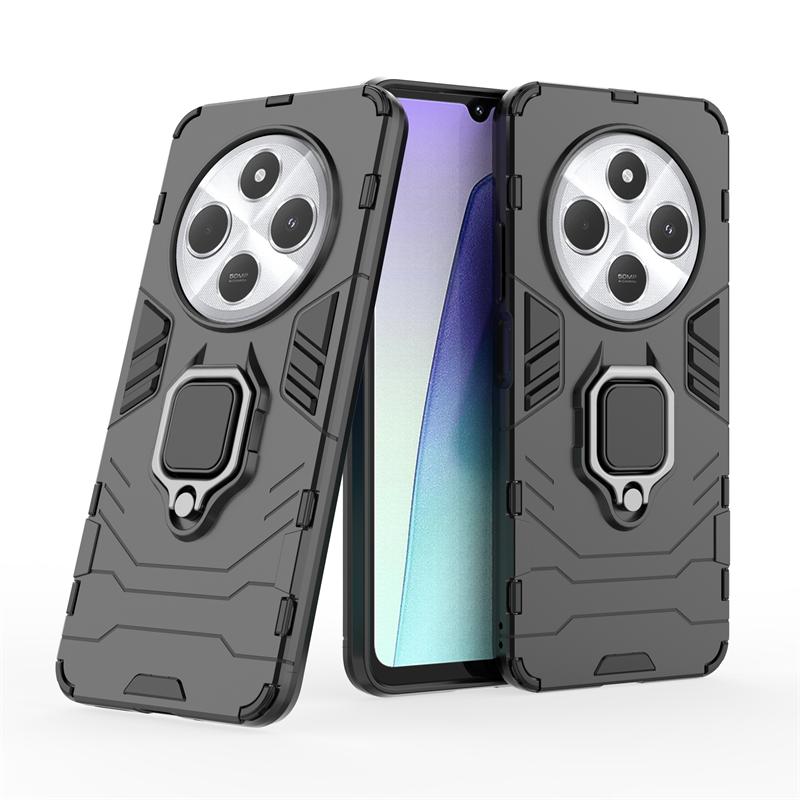 Бронированный противоударный чехол для Xiaomi Redmi 14C 14 C Redmi14C 4G магнитный автомобильный держатель-кольцо подставка задняя крышка для POCO C75 C 75 POCOC75