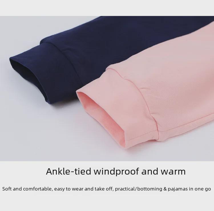 DK 2024 Autumn/Winter Warm Brushed Underwear Sets for Girls and Boys: Mid and Large Children's Pajamas