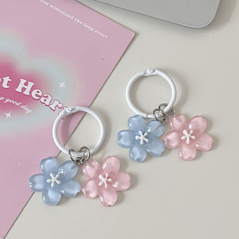 Cherry Blossom Jelly Sakura Pendant Keyring Simulated Translucent Flower Doll Pendant Girls