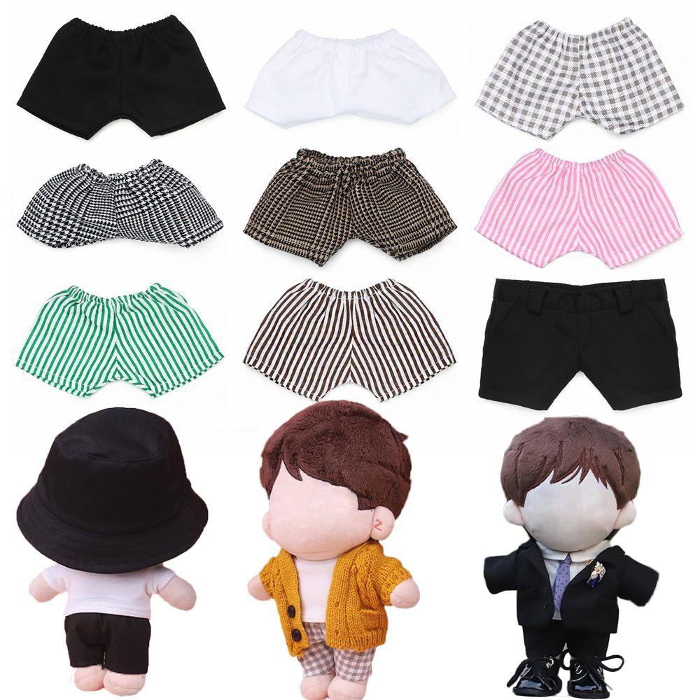 Цветные Шорты Переодевание Игра Кукольная Одежда Деним Джинсы 20СМ Кукольные Брюки Полоска Клетка