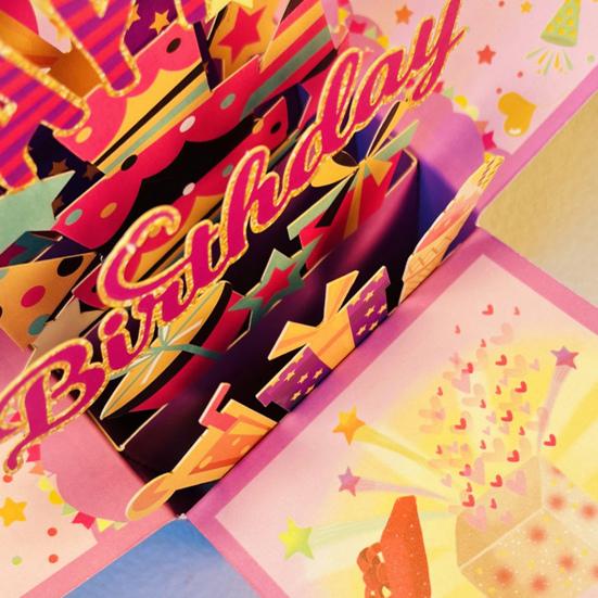 С днем рождения Pop-Up Card 3D Подарочная коробка на день рождения для женщин и мужчин Складная