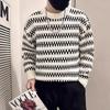 Striped Sweater Men's Autumn and Winter Fashion Brand Japanese-Style Retro Casual Round Neck Sweater