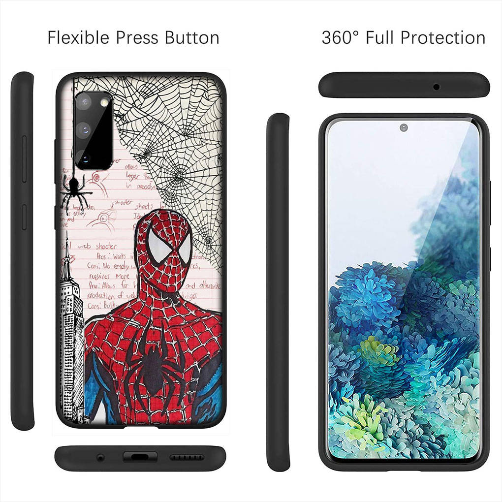 Чехол для iPhone 15 14 Xiaomi Redmi Note 13 12 11 Pro Max X 8 7 9 XR Samsung Galaxy S24 S23 10 OPPO A15 Huawei Чехол для телефона с изображением Человека-паука из мультфильма «Человек-паук»