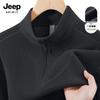 JEEP SPIRIT Men's Loose Fit Stand Collar Sweatshirt