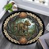 Доисторический Лес Динозавров Круглый Ковер для Зоны под Офисным Креслом, Спальни, Гостиной, Домашнего Декора