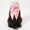 Summer Beach 70*70cm Square Silk Muslim Hijab Scarf Women Handkerchief Heart Print Head Bandana Small Fashion Luxury Scarves Tie