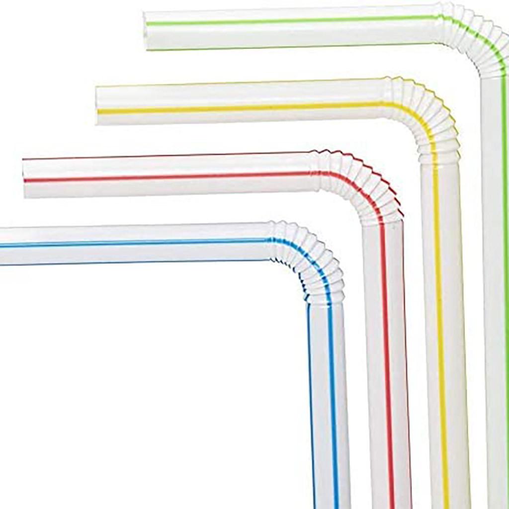 100-3000PCS Colorful Drinking Kunststof Straw Milk Tea Bar Party Rietjes Drinking Wedding Kitchen Beverage Straws Wholesale