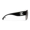 CHANEL temples Logo nylon fiber butterfly-shaped sunglasses men and women same style couple model black