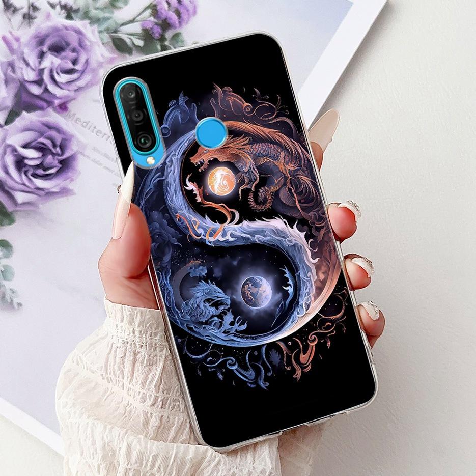 Чехол для Huawei P30 Lite Крутой чехол с узором дракона Прозрачный силиконовый Мягкий тонкий чехол для телефона Для Huawei P30 Pro P 30 Lite P30Lite Сумки