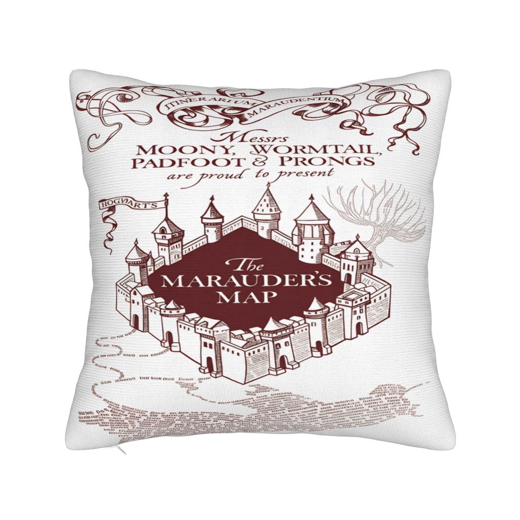 Наволочка для подушки «Карта мародеров» Удобная наволочка Модная наволочка для офиса, автомобиля, домашнего декора