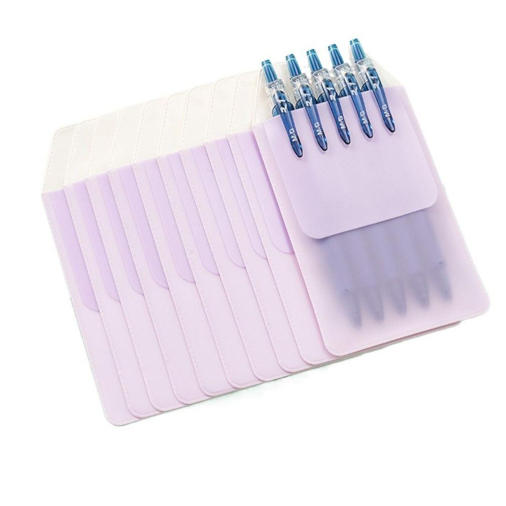 10Pcs/set Leak-Proof Nurse Pen Pocket Ink-Resistant Protective Case PVC Pencil Case Multi-color Portable Pen Insert Pouch