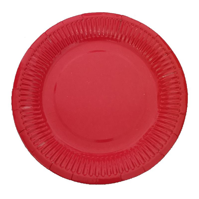 MIT 10 шт. 7 дюймов однотонный круглый поднос для бумаги детский поднос для бумаги ручной работы на день рождения