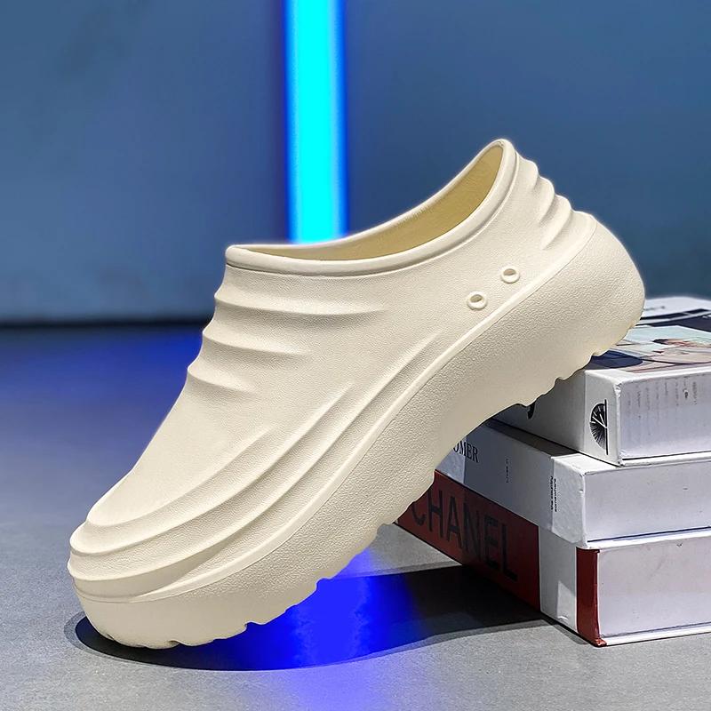 Fashion Chef Shoes Anti Slip and Oil Proof Work Shoes Lazy Slippers Casual Trendy Slipper One Step Fashion Garden Shoes For Beach Summer