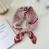 Cotton And Linen Small Square Scarf Silk Scarf Women'S Spring And Autumn New Style Artistic And Versatile Fashionable Temperament Headband Scarf