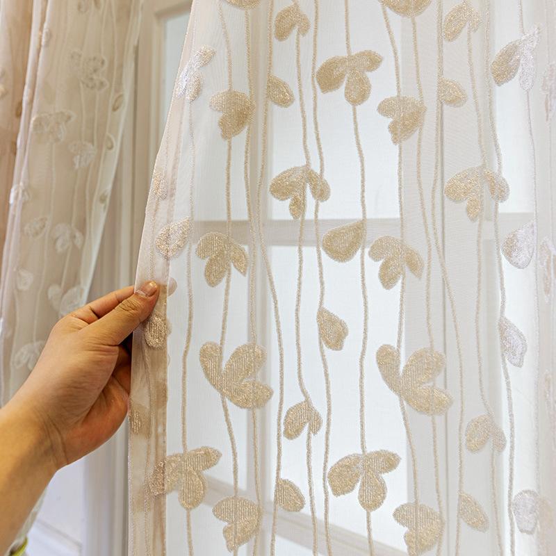Современный Простой Свет Роскошный Мечта Трава Оконный Экран Штора Гостиная Балкон Спальня Рельефный Экран Штора Светопропускание