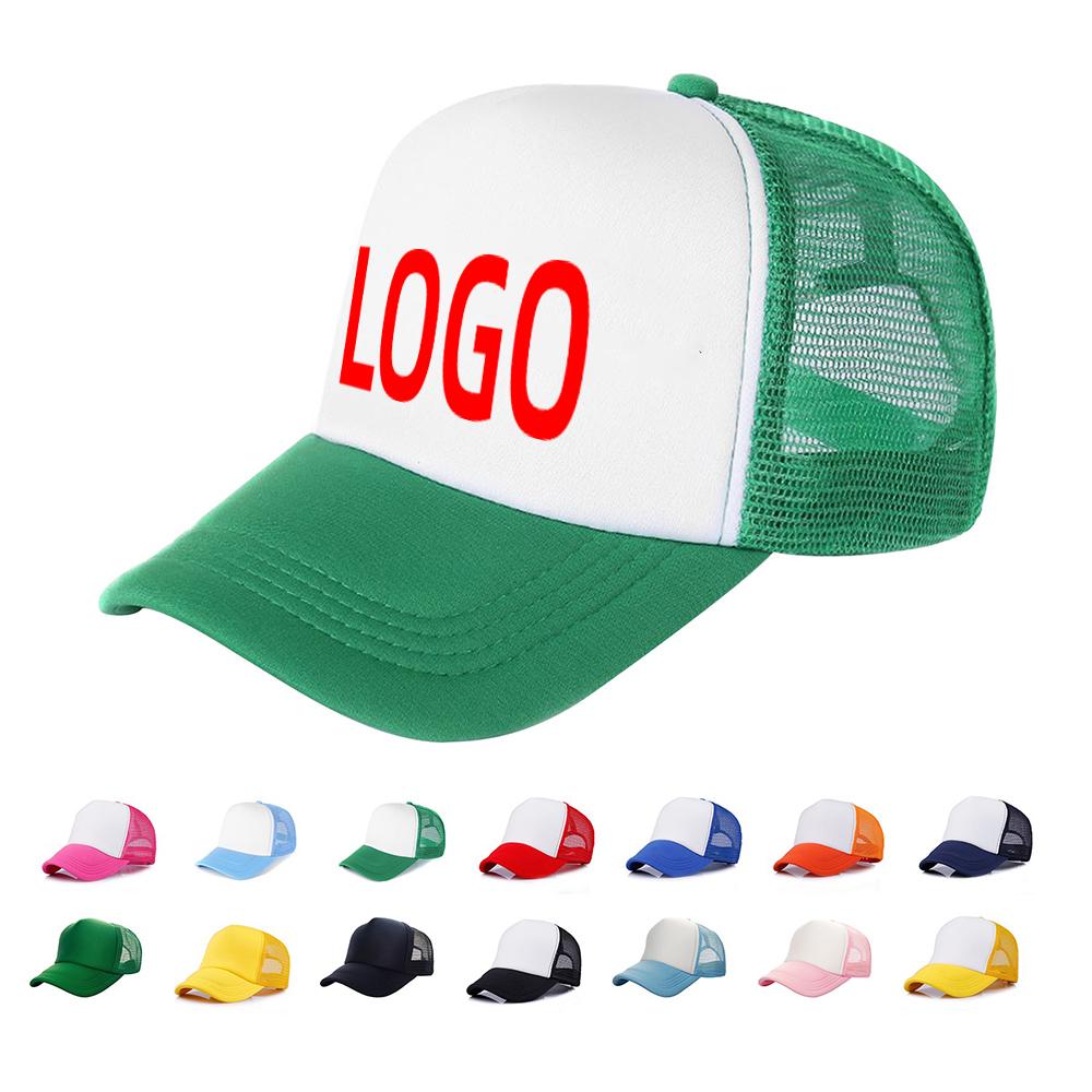 High Quality Custom 3D Embroidery Sublimation Print 5-Panel Trucker Mesh Cap Baseball Gorras Blank Foam Trucker Hat