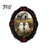 Retro Photo Frame Magnets Halloween Dark Style Refrigerator Magnet, Gothic Oval Reusable Magnetic Frames Decorative Sticker for Metal Cabinets Kitchen