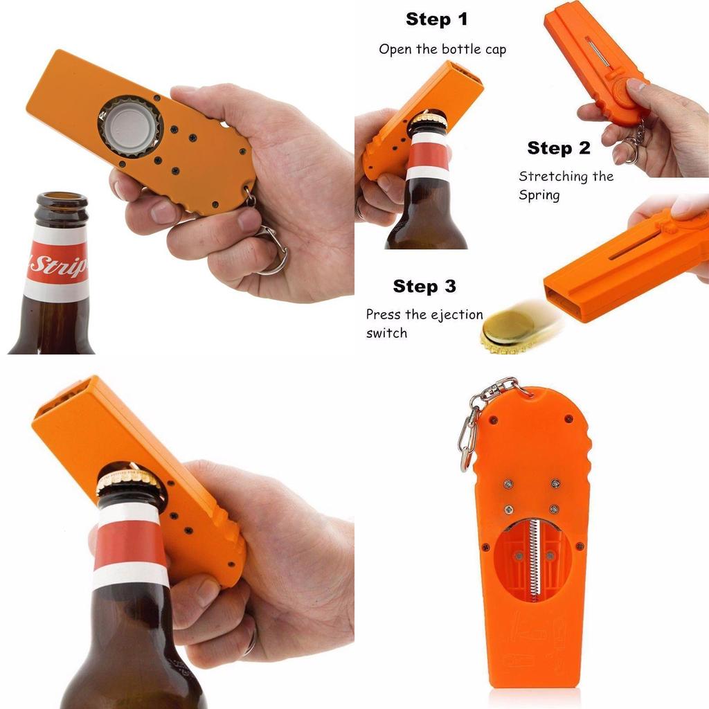 Уникальная летающая открывалка для пивных бутылок с пусковым механизмом для крышек и инструментом-брелком