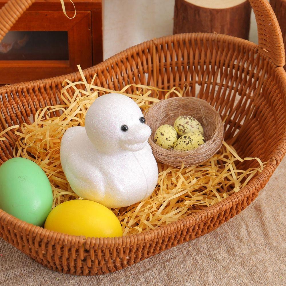 Набор пенопластовых пасхальных украшений «Утка», поделки своими руками, имитация яйца, птичье гнездо, раскрашенное яйцо, игрушка, сувениры для вечеринки